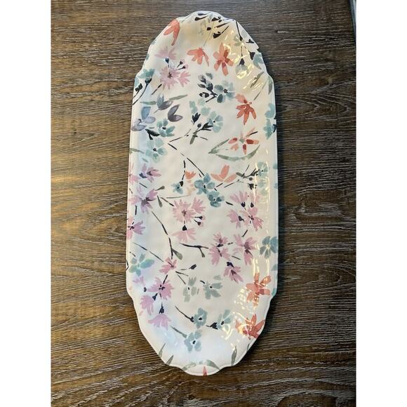 Shabby Chic Other - Shabby Chic Floral Blue White Melamine 18” Serving Tray Spring Summer